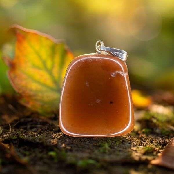 سنگ آویز  تامبل آورنتورین نارنجی