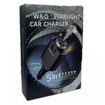 شارژر فندکی خودرو پنج کاره W&O مدل Starlight با رایحه افشانی و نورپردازی