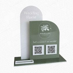استند کیو آر کد (qr code) پلکسینو مدل فلورا