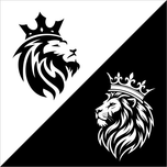 برچسب برش خورده مدل شیر تاجدار کد 0200