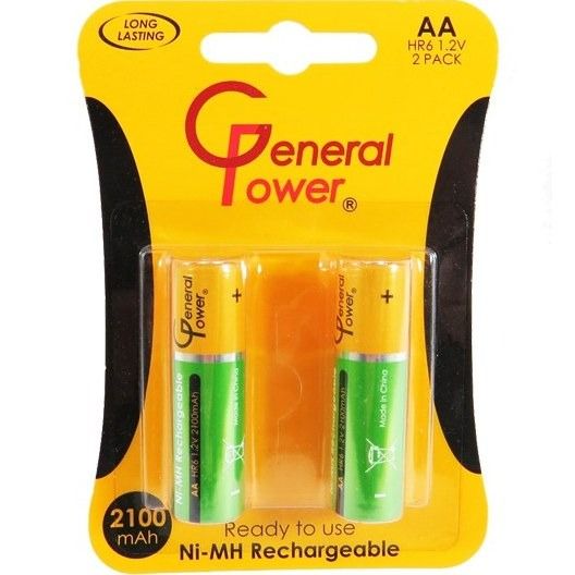 باتری قلم AA شارژی General Power (GP) مدل 2100 mAh