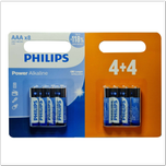 باطری آلکالاین نیم قلمی کارتی Philips power