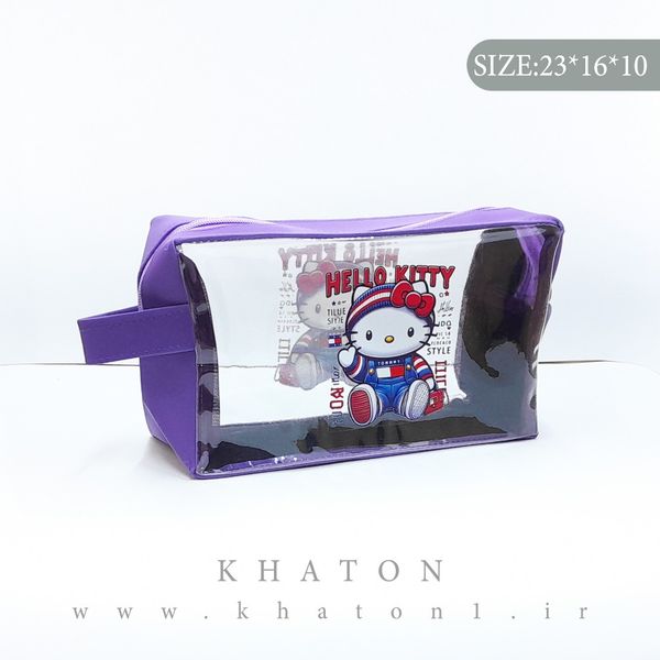 کیف مدل واش بگ طرح کیتی بسته 120 عددی (رنگ جور)