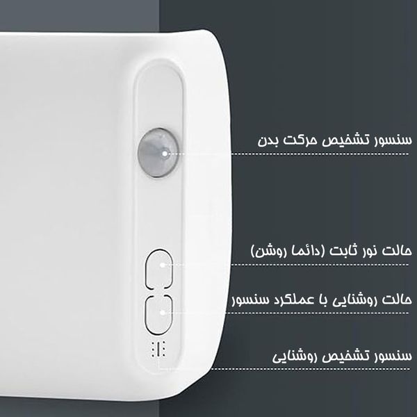 چراغ دیواری سنسوردار طرح L