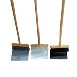 جارو و خاک‌انداز چوبی مدل کلاسیک خاکروبه فلزی