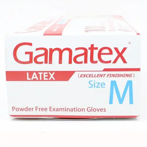 دستکش لاتکس گاماتکس سایز مدیوم 100 عددی