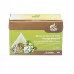 دمنوش گیاهی چای سبز و بهارنارنج مهرگیاه 14 عددی