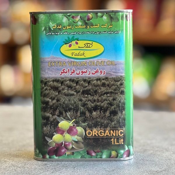 روغن زیتون فدک فرابکر یک لیتری مزرعه ارگانیک فدک