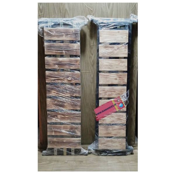 رگال لباس 120 پروفیلی دو ردیف چوبی مدل دوبل هوم