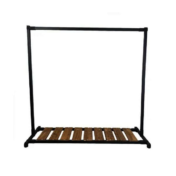 رگال لباس 120 پروفیلی جا کفشی‌دار چوبی مدل لوکس هوم