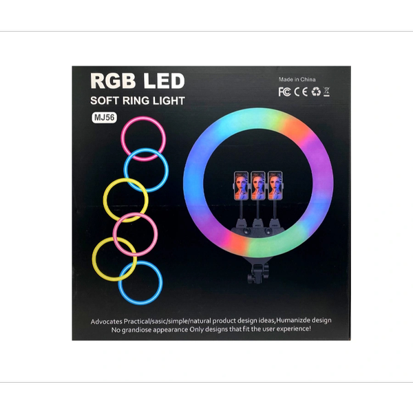 رینگ لایت عکاسی و تولید محتوا MJ56 RGB Ring Light