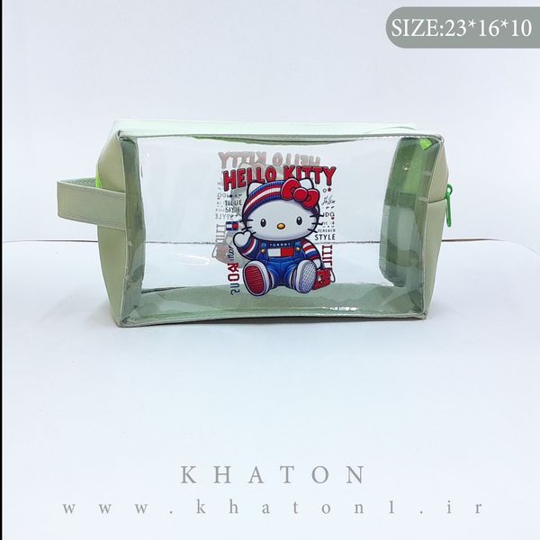 کیف مدل واش بگ طرح کیتی بسته 120 عددی (رنگ جور)