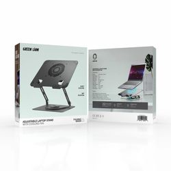 استند لپ‌تاپ با فن خنک کننده گرین لاین ADJUSTABLE LAPTOP STAND WITH COOLING FAN