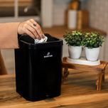 سطل پدالی و بادبزنی دو جداره مشکی – با کیفیت و طراحی مدرن