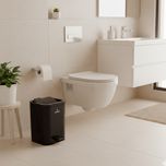 سطل پدالی و بادبزنی دو جداره مشکی – با کیفیت و طراحی مدرن