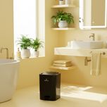 سطل پدالی و بادبزنی دو جداره مشکی – با کیفیت و طراحی مدرن