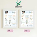 تابلو مشخصات نوزاد مدل معجزه عشق قابل ویرایش با عکس و مشخصات دلخواه
