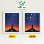 تابلو موزیکال آسمان شب مدل لمس آسمان 2 قابل شخصی سازی