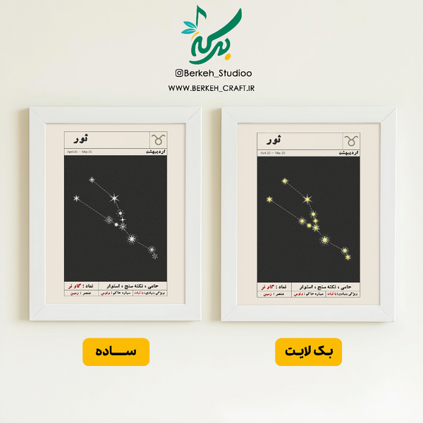تابلو موزیکال صورت فلکی ماه تولد قابل شخصی سازی
