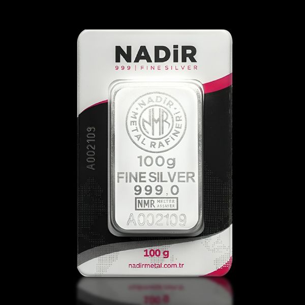 شمش نقره 100 گرمی زیوتو