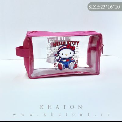 کیف مدل واش بگ طرح کیتی بسته 120 عددی  (رنگ جور)