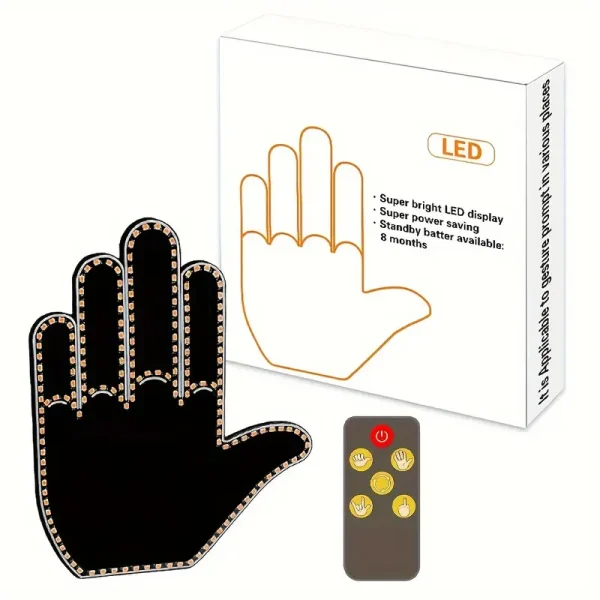 ال ای دی پشت ماشین طرح دست