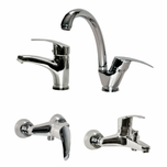 ست شیرآلات 4 تکه مدل اسپانیا کروم (سنگین) (5 سال گارانتی + ارسال رایگان)
