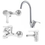 ست 13 تکه مدل لاله کروم + دوش دوکاره استیل (5 سال گارانتی شیرآلات + ارسال رایگان)