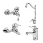 ست شیرآلات 4 تکه مدل قاجاری کروم (5 سال گارانتی + ارسال رایگان)