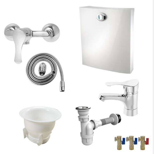 ست بازسازی 9 تکه سرویس بهداشتی لاله کروم (5 سال گارانتی شیرآلات)