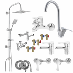 ست 18 تکه مدل لاله کروم + دوش دوکاره استیل (5 سال گارانتی شیرآلات + ارسال رایگان)