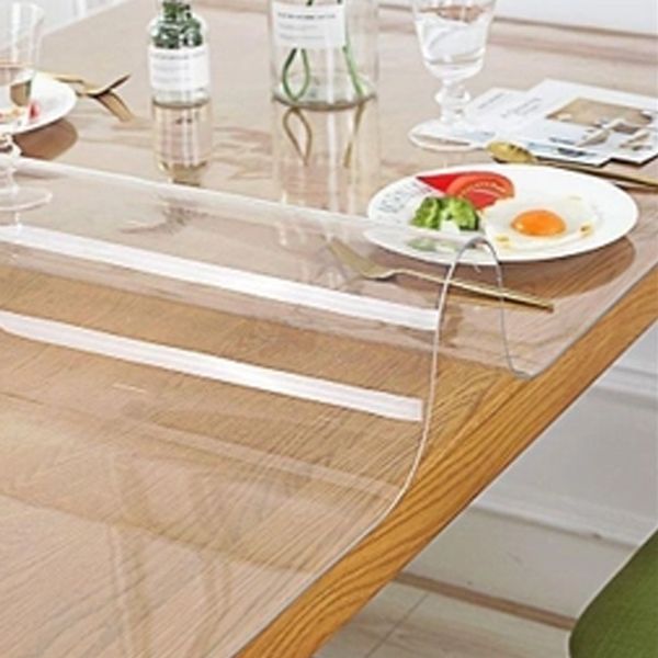 طلق رومیزی شفاف ضخیم دو میل عرض 60 سانتی‌متر (محافظ کابینت ضدخش و ضدآب)