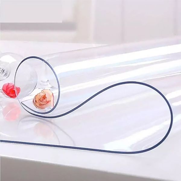 طلق رومیزی شفاف ضخیم دو میل عرض 60 سانتی‌متر (محافظ کابینت ضدخش و ضدآب)