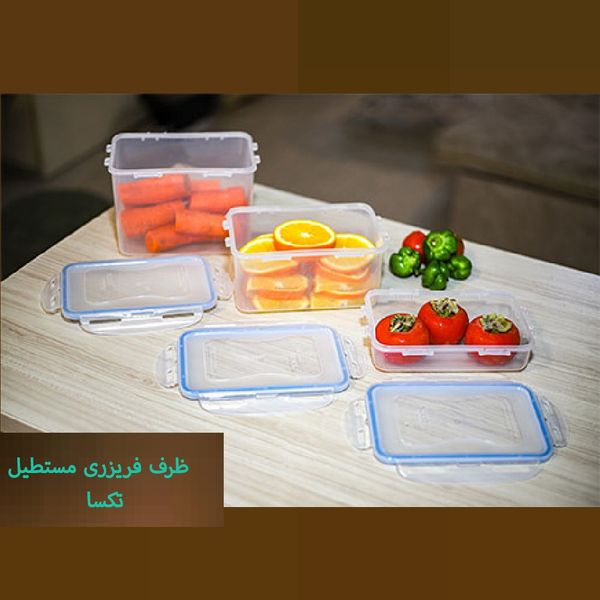 ظرف فریزری مستطیل 800 میلی‌لیتر تکسا مدل Smart Fresh Mini