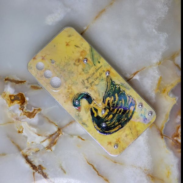قاب هولوگرامی سامسونگ Galaxy S24 FE آبرنگی مرواریدی محافظ لنزدار