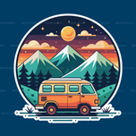 استیکر ماشین کمپر⛺️🚎