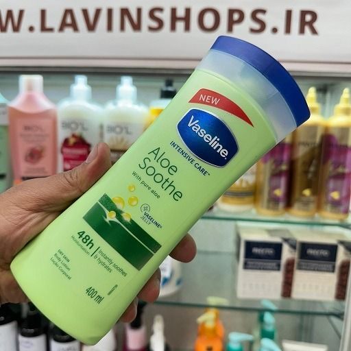 لوسیون بدن آلوئه ورا مناسب پوست معمولی تا خشک حجم 400 میلی لیتر