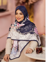 روسری ابریشم توییل کجراه قواره 140 مدل بهار