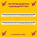 برچسب آموزش محور اعداد مدل ساده بسته 20 عددی