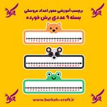 برچسب آموزش محور اعداد مدل عروسکی بسته 9 عددی