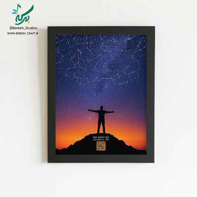 تابلو موزیکال آسمان شب مدل لمس آسمان 2 قابل شخصی سازی