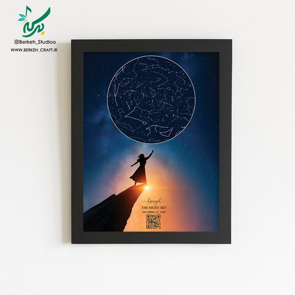 تابلو موزیکال آسمان شب مدل لمس آسمان 1 قابل شخصی سازی