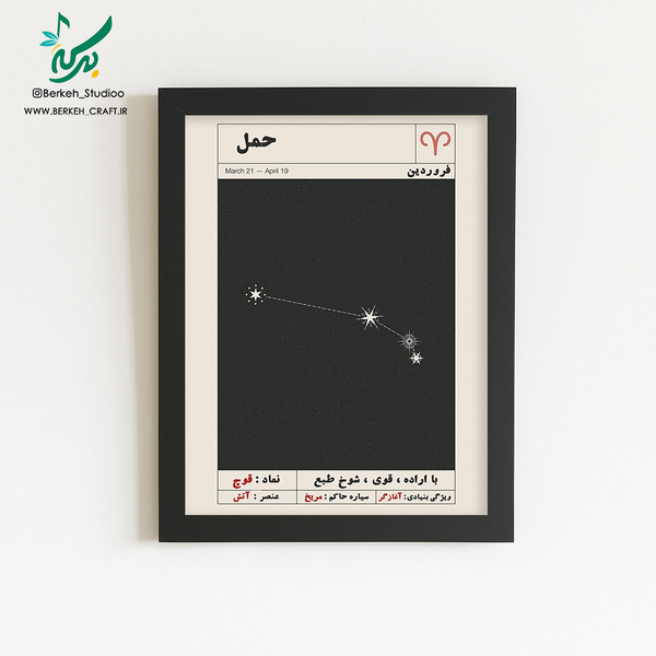 تابلو موزیکال صورت فلکی ماه تولد قابل شخصی سازی