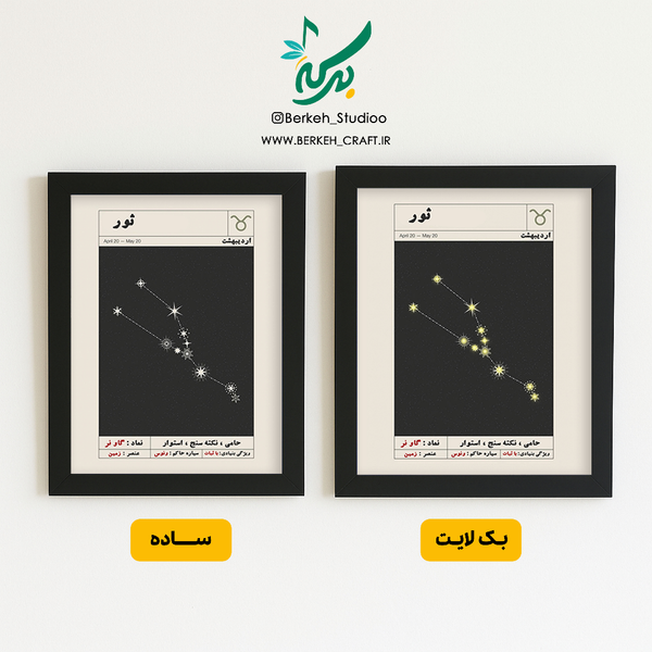 تابلو موزیکال صورت فلکی ماه تولد قابل شخصی سازی
