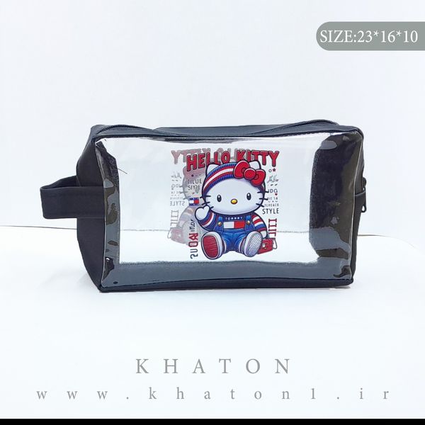 کیف مدل واش بگ طرح کیتی بسته 120 عددی (رنگ جور)