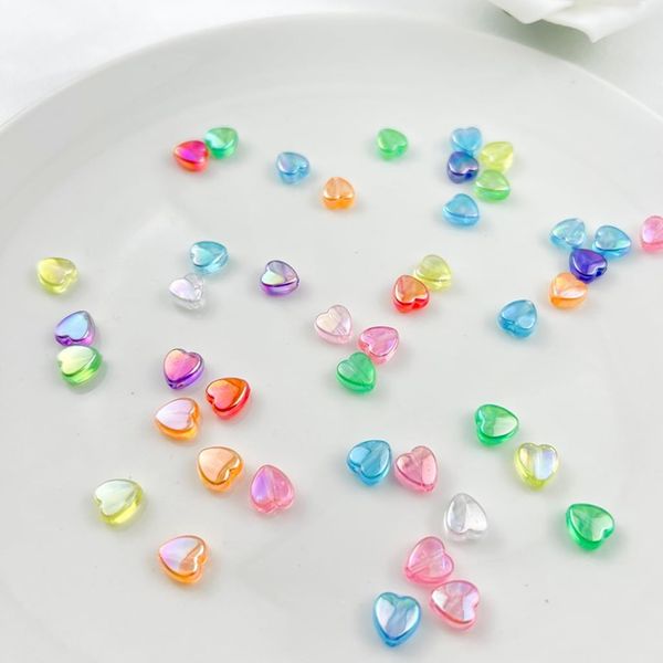 مهره شفاف قلب شاین هولوگرامی (5 عددی)