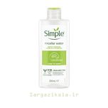 محلول پاک کننده صورت سیمپل مدل میسلار واتر حجم 200 میلی لیتر