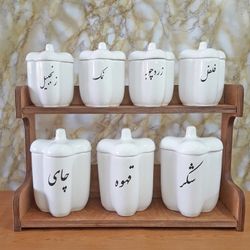 پاسماوری طرح فلفلی مجموعه 7 عددی