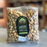 پسته ارگانیک باغ بارانی اکبری بوداده زعفرانی 500 گرم