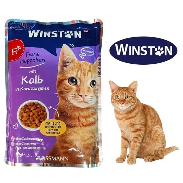 پوچ گربه وینستون با طعم گوساله